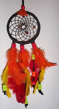 Blaze! Fire coloured dreamcatcher