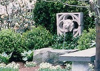 Carved Lion Garden Fountain