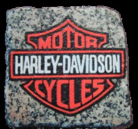 Contemporary art painting Harley cobblestone