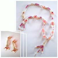 Soft Deco Necklace and Earrings