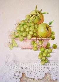 Yellow apples Yellow Grapes